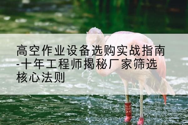 崆峒剪叉式升降机厂家-高空作业设备选购实战指南-十年工程师揭秘厂家筛选核心法则