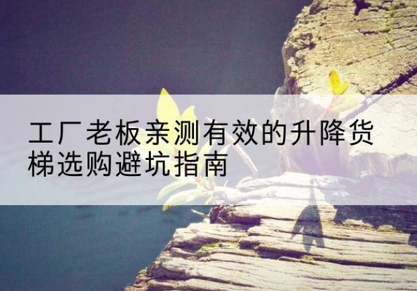 崆峒升降货梯怎么选-工厂老板亲测有效的升降货梯选购避坑指南